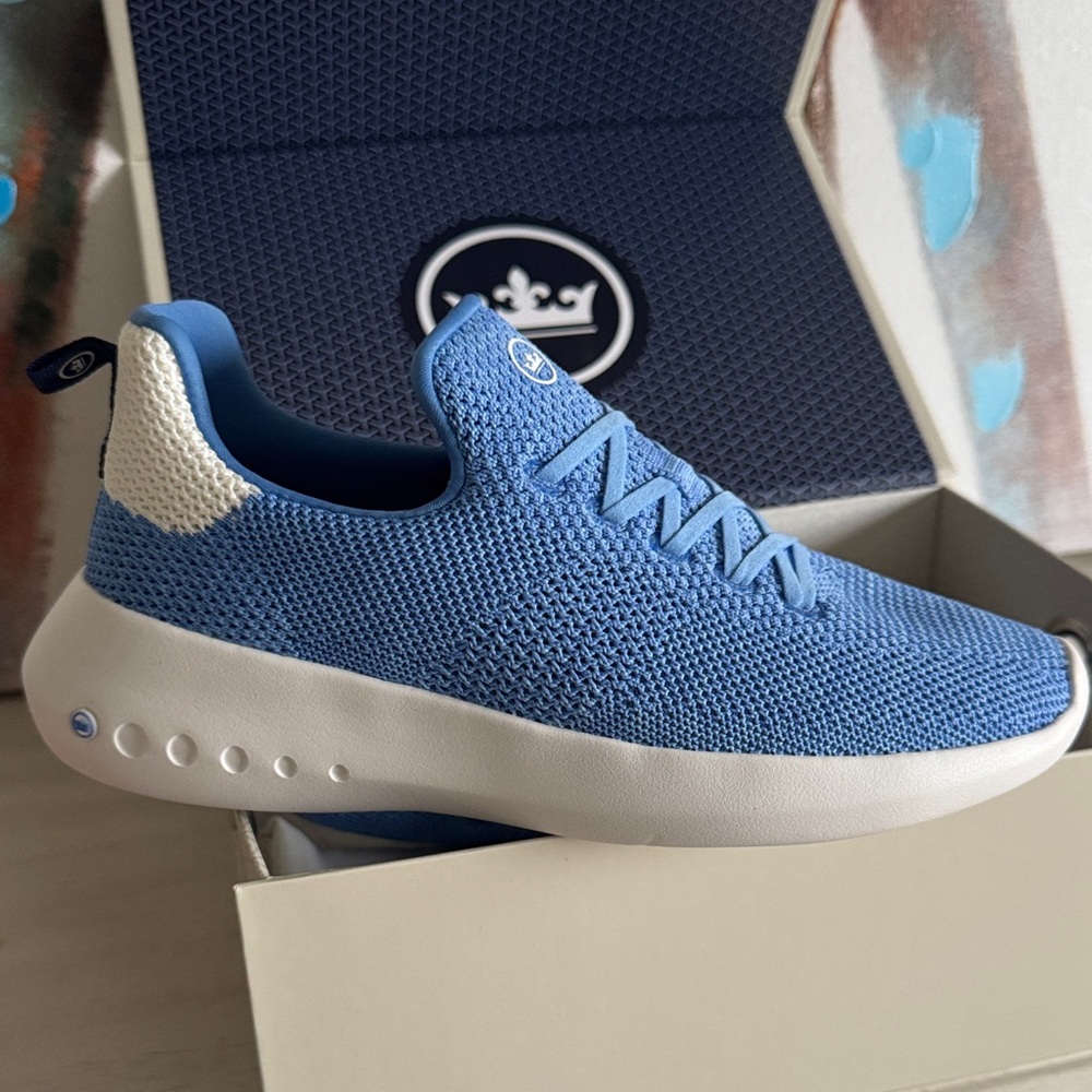 Women's Peter Millar Blue Knit Sneakers